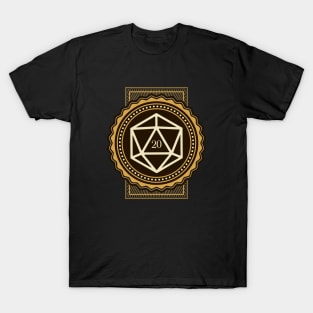 Retro D20 Dice Emblem T-Shirt